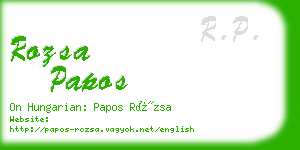 rozsa papos business card